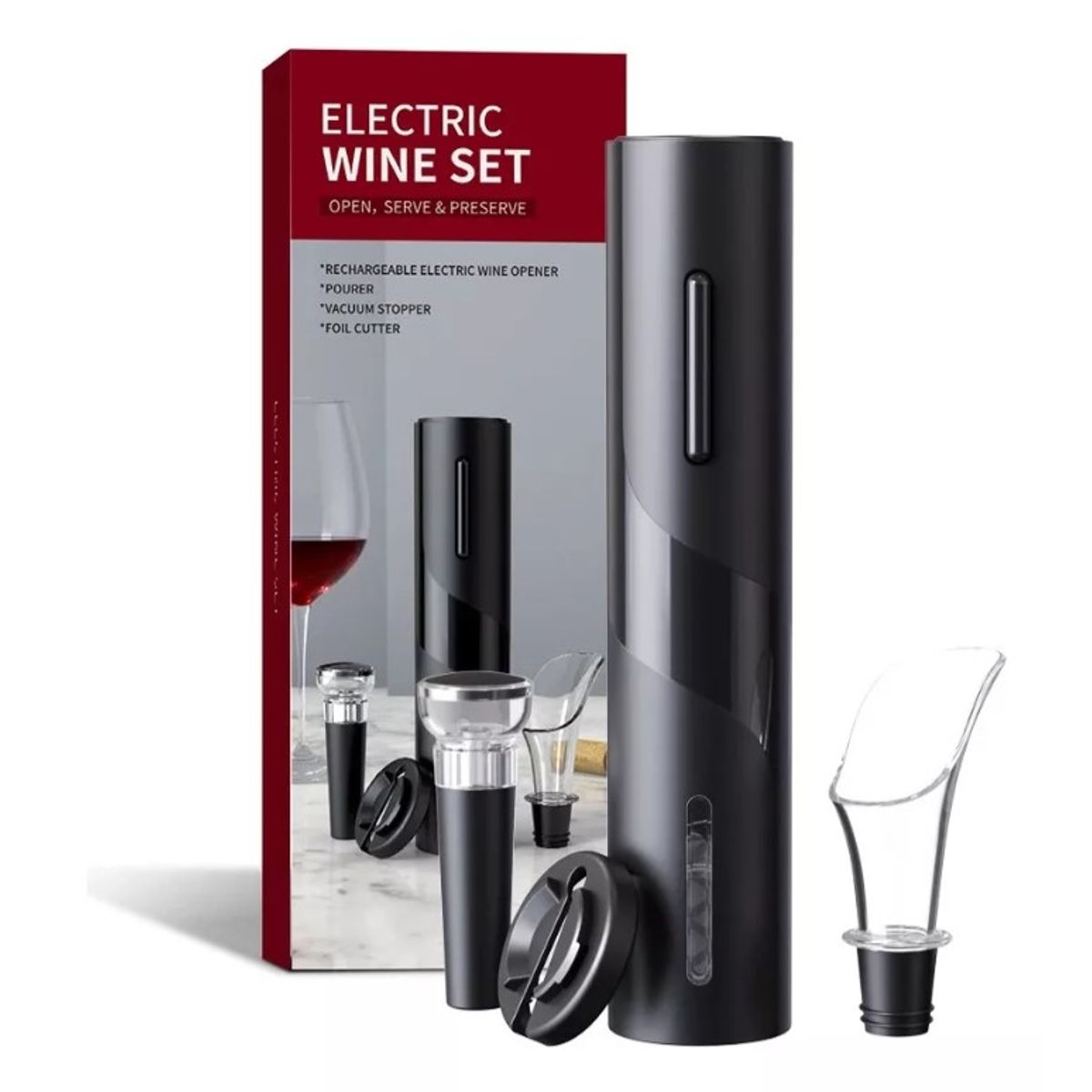 GENERICO - Descorchador Eléctrico Botellas De Vino Sacacorchos Abridor