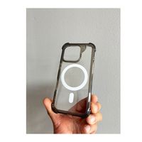 Carcasa Clear Bordes Negro Magsafe Para iPhone 16 Pro max