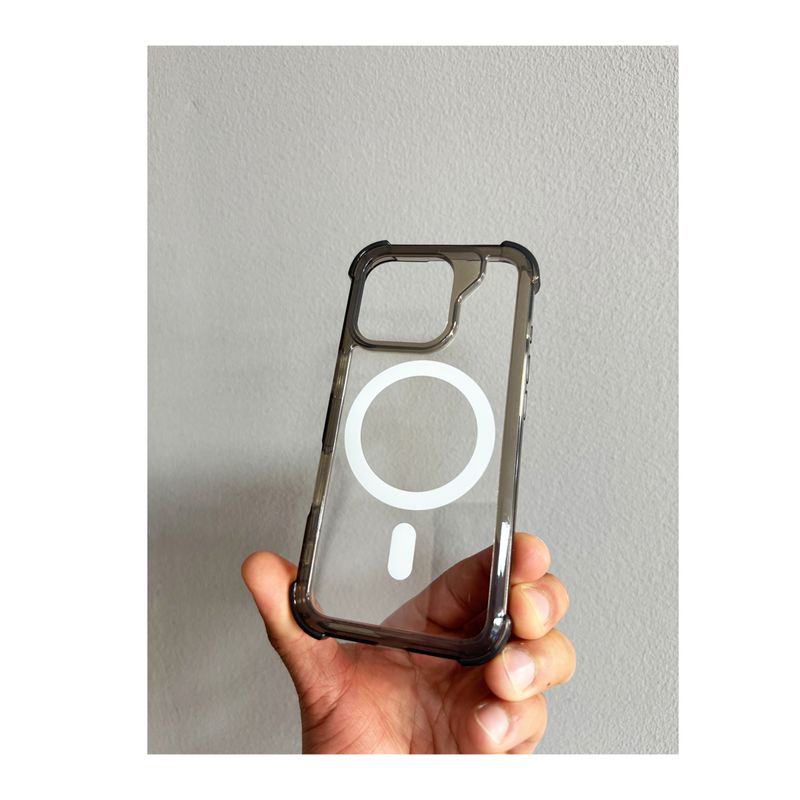 JOIGO - Carcasa Clear Bordes Negro Magsafe Para iPhone 16 Pro max