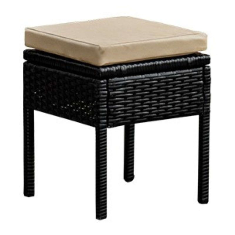 GENERICO - Taburete para terraza cojín impermeable Beige PACK X2