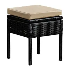 GENERICO - Taburete para terraza cojín impermeable Beige PACK X2