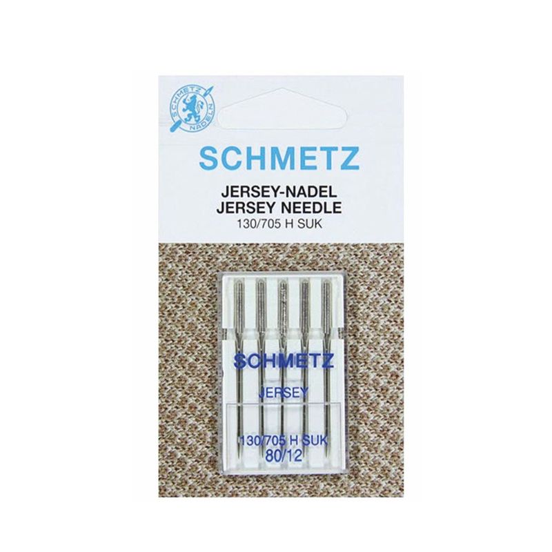 GENERICO - Aguja máquina de coser Schmetz Punta bola para Jersey Nr 80