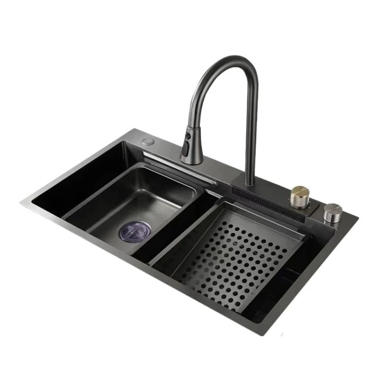 GENERICO - Lavaplatos De Cocina Cascada De Acero Inoxidable 75 X 45