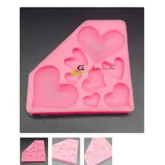GENERICO - Molde Para Fondant Silicona Forma Corazon Figuras