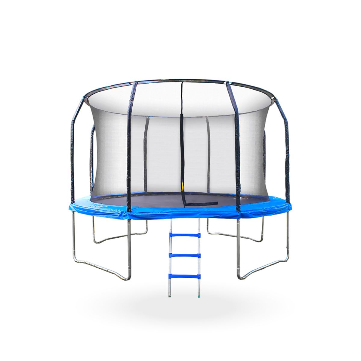 PWRFITNESS - Cama Elastica con malla y Escalera 244 mts Azul PWRFitness