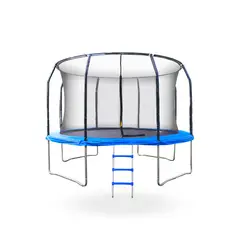 PWRFITNESS - Cama Elastica con malla y Escalera 244 mts Azul