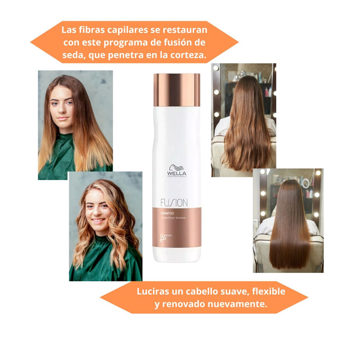 WELLA - Shampoo Wella Fusion 250ml Reparación Intensa Purificación