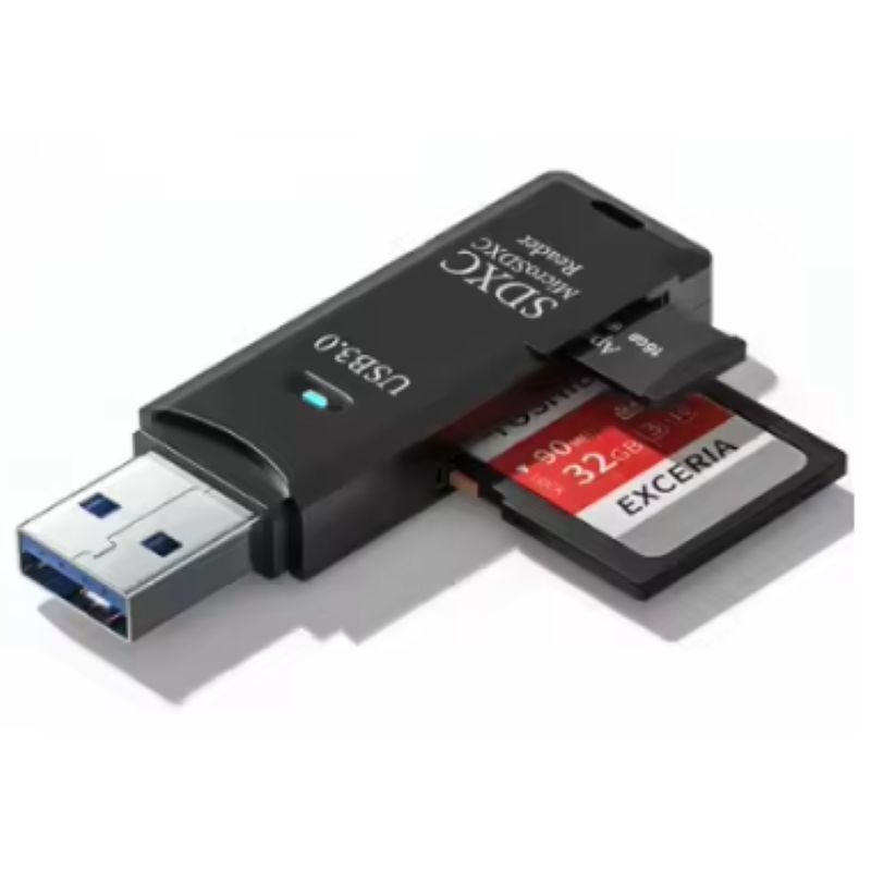 GENERICO - Lector 2en1 +Tarjeta Sd 32GB Y Tarjeta Tf 3.0 Usb Alta Velocidad