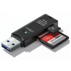 GENERICO - Lector 2en1 +Tarjeta Sd 32GB Y Tarjeta Tf 3.0 Usb Alta Velocidad