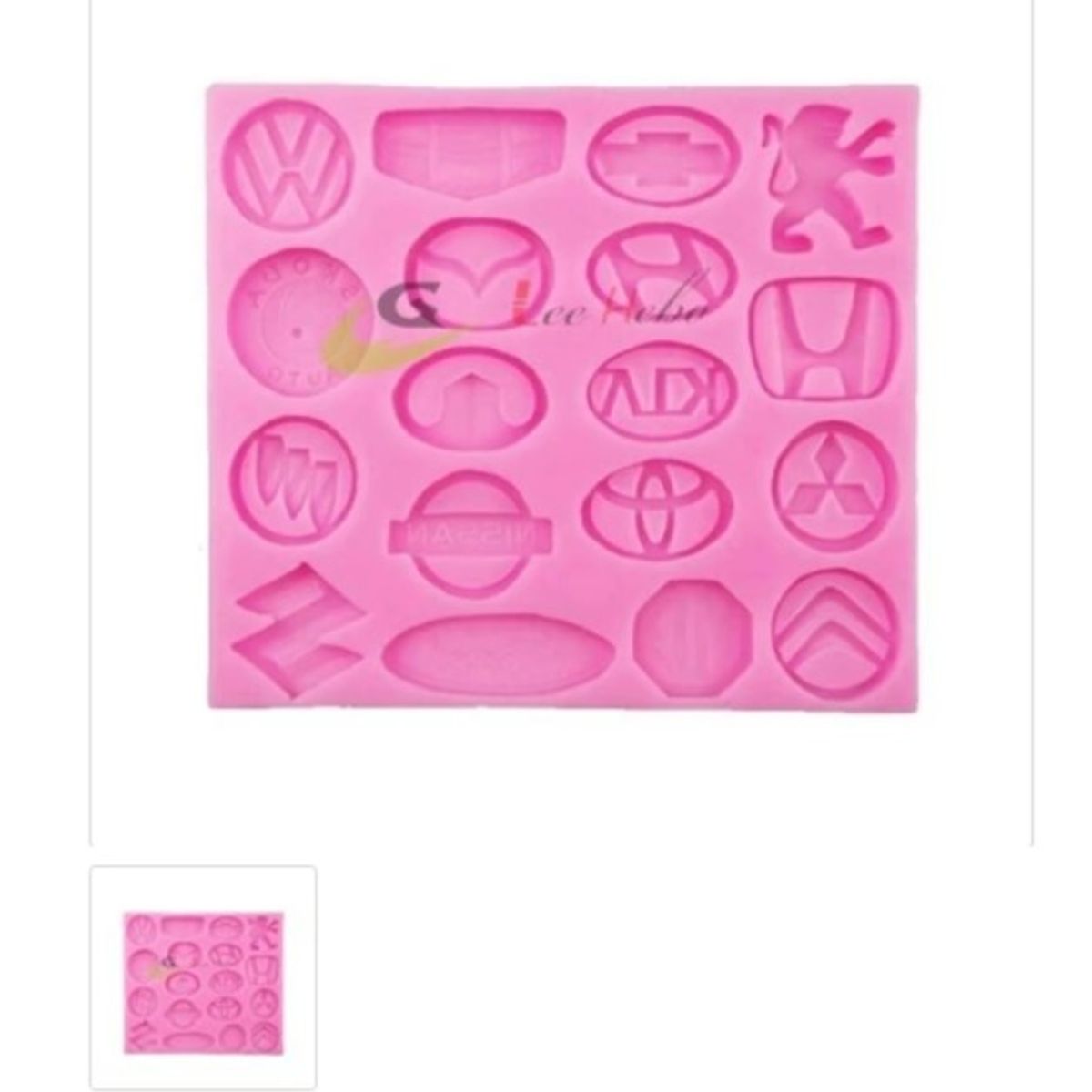 GENERICO - Molde Para Fondant Silicona Forma Marca De Autos