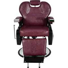 NANOFORT - Sillon Barberia Silla Peluqueria Estetica Reclinable Reclinable Vino
