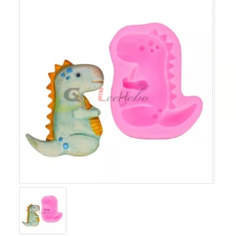 GENERICO - Molde Para Fondant Silicona Forma Dinosaurio Colores Surtidos