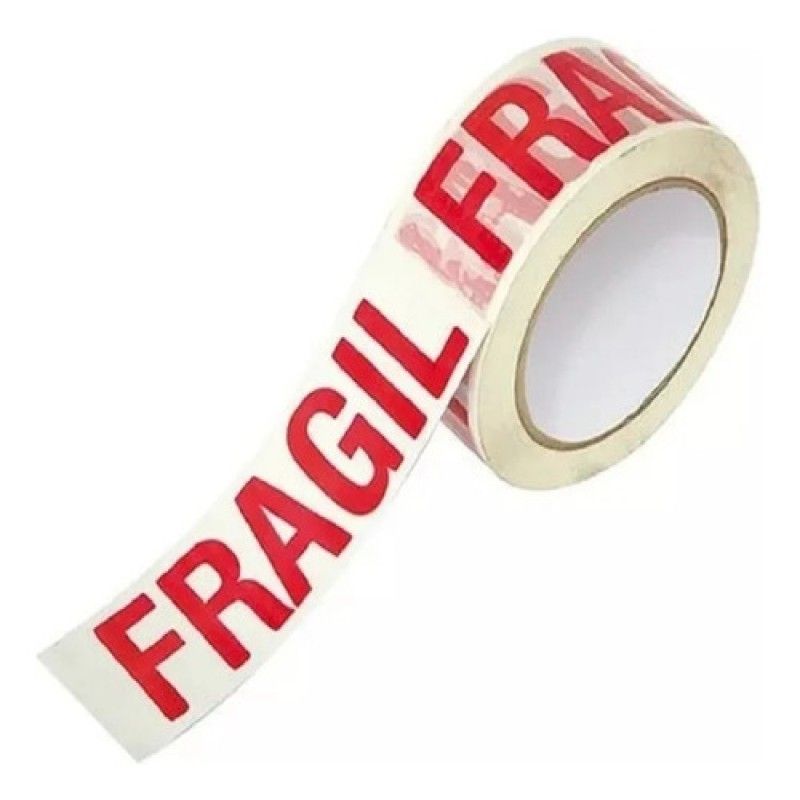 GENERICO - Huincha Fragil Cinta Embalaje Fragil 250 Mts X 48 Cm.