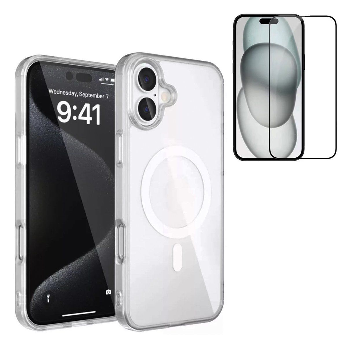 BELKRA - Carcasa Magsafe Para iPhone 16 + Mica Vidrio Completa