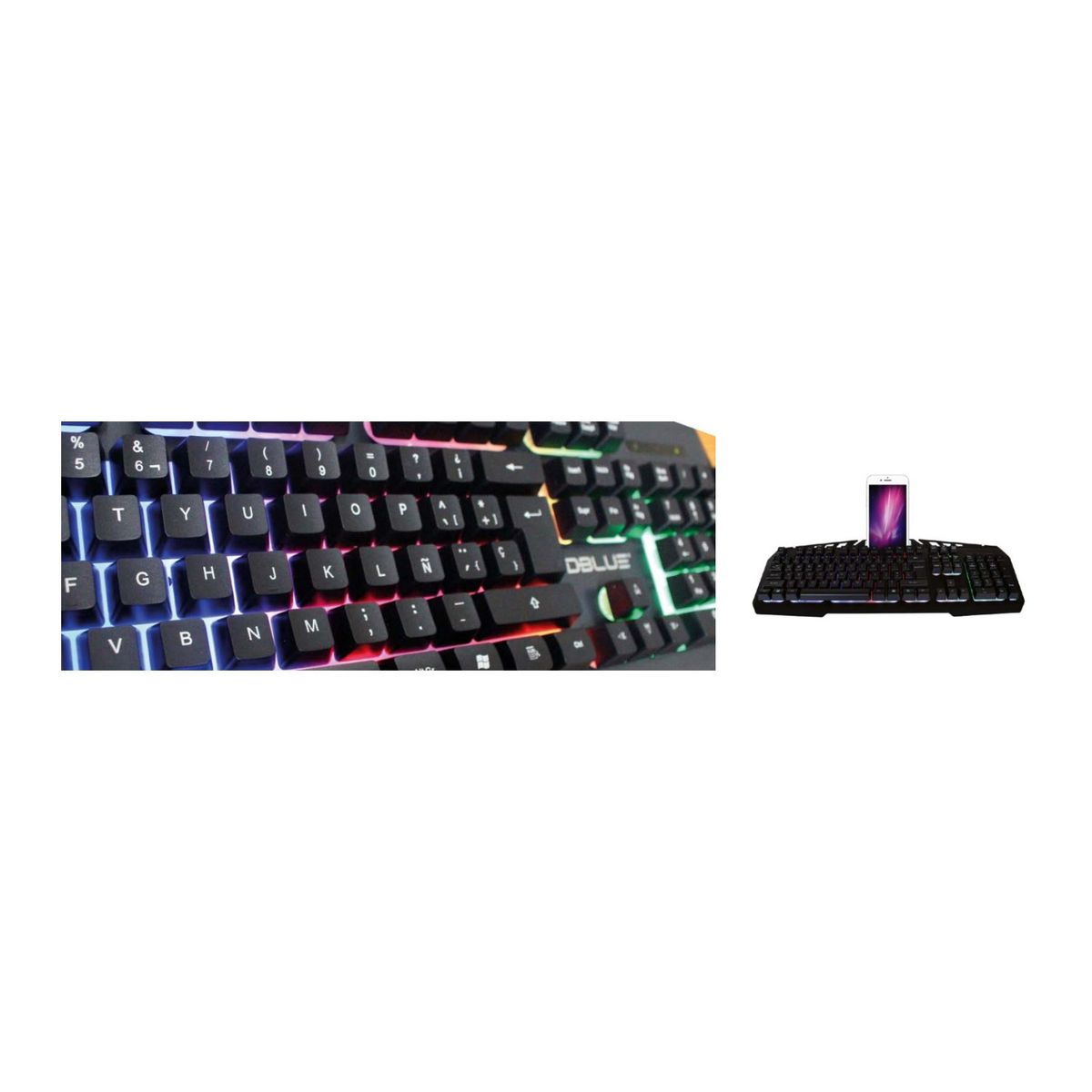 DBLUE - Teclado Gamer Pc Usb Retroiluminado Metálico Negro - SC
