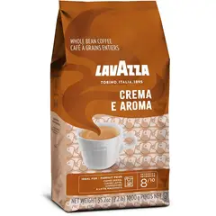 LAVAZZA - Crema E Aroma Cafe Italiano Cremoso 1kg Grano Entero