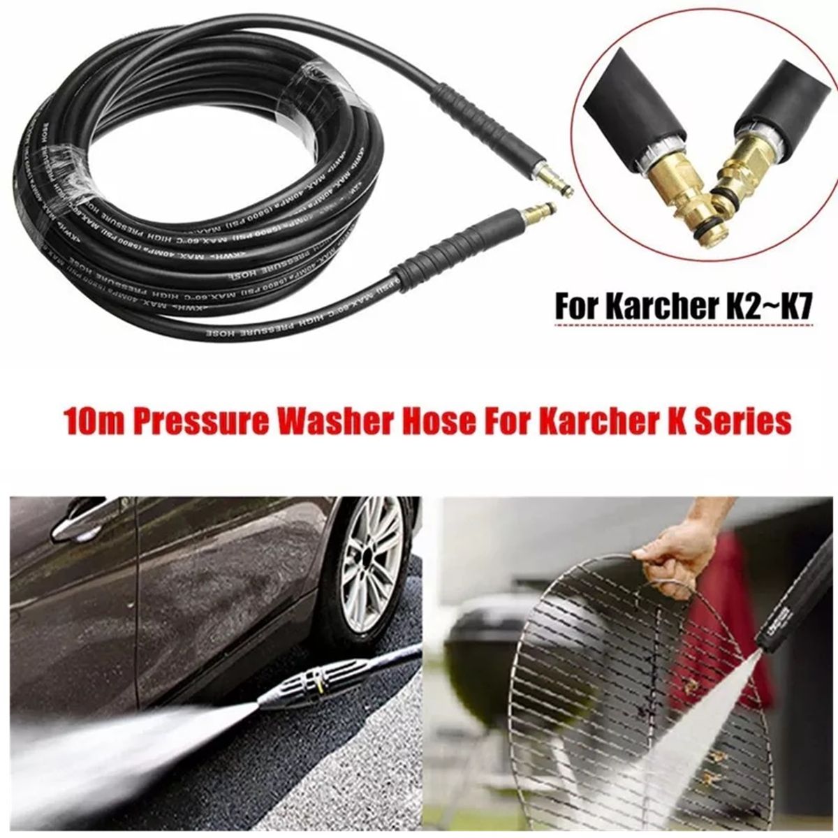 GENERICO - Manguera Hidrolavadora Para  Karcher K2 K3 K4 K5 K6 K7, 10mts