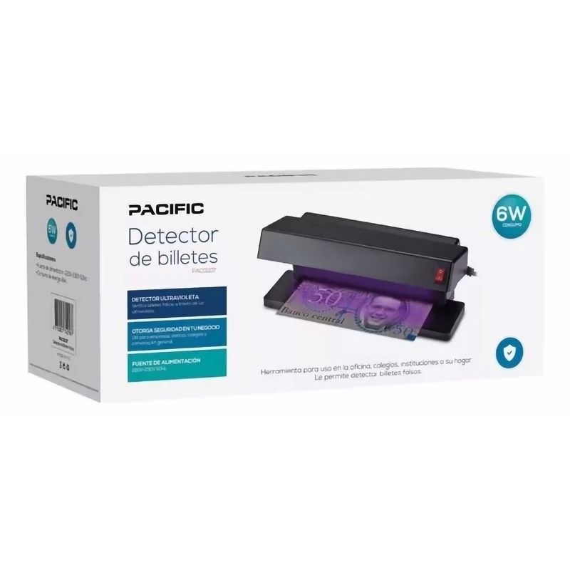 PACIFIC - Detector De Billetes Falsos Pacific Con Switch De Encendido