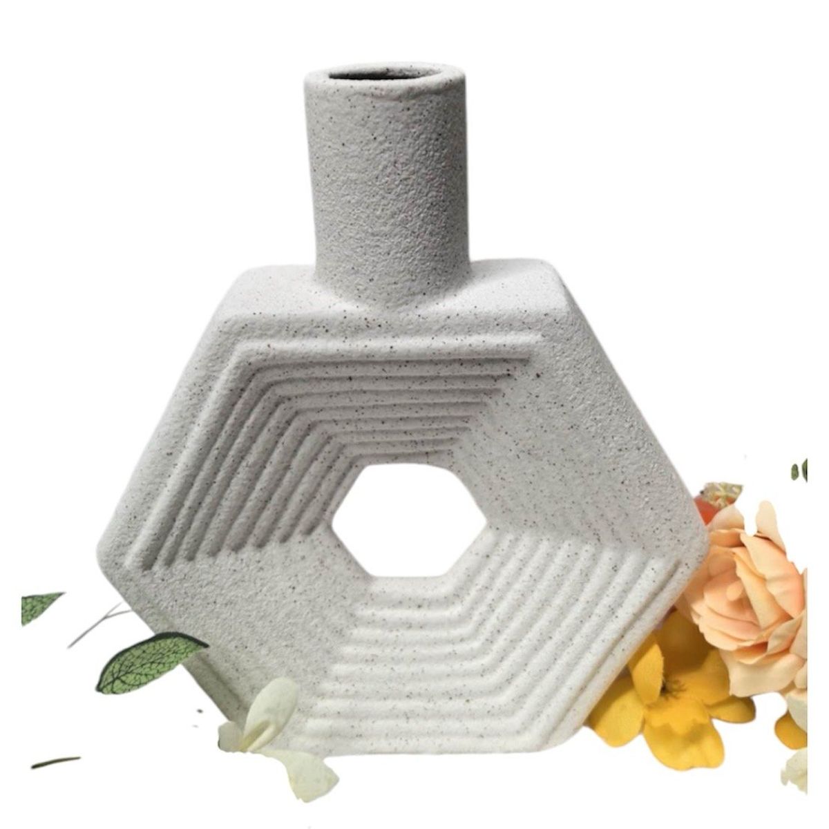 GENERICO - Jarrón Adorno Decorativo Hogar Figura 17×20cm A6