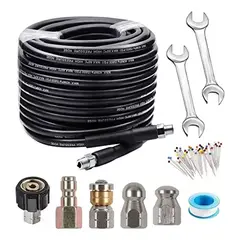 GENERICO - Manguera 20mt Destape Desague Multimarca Toma 14 + Accesorios