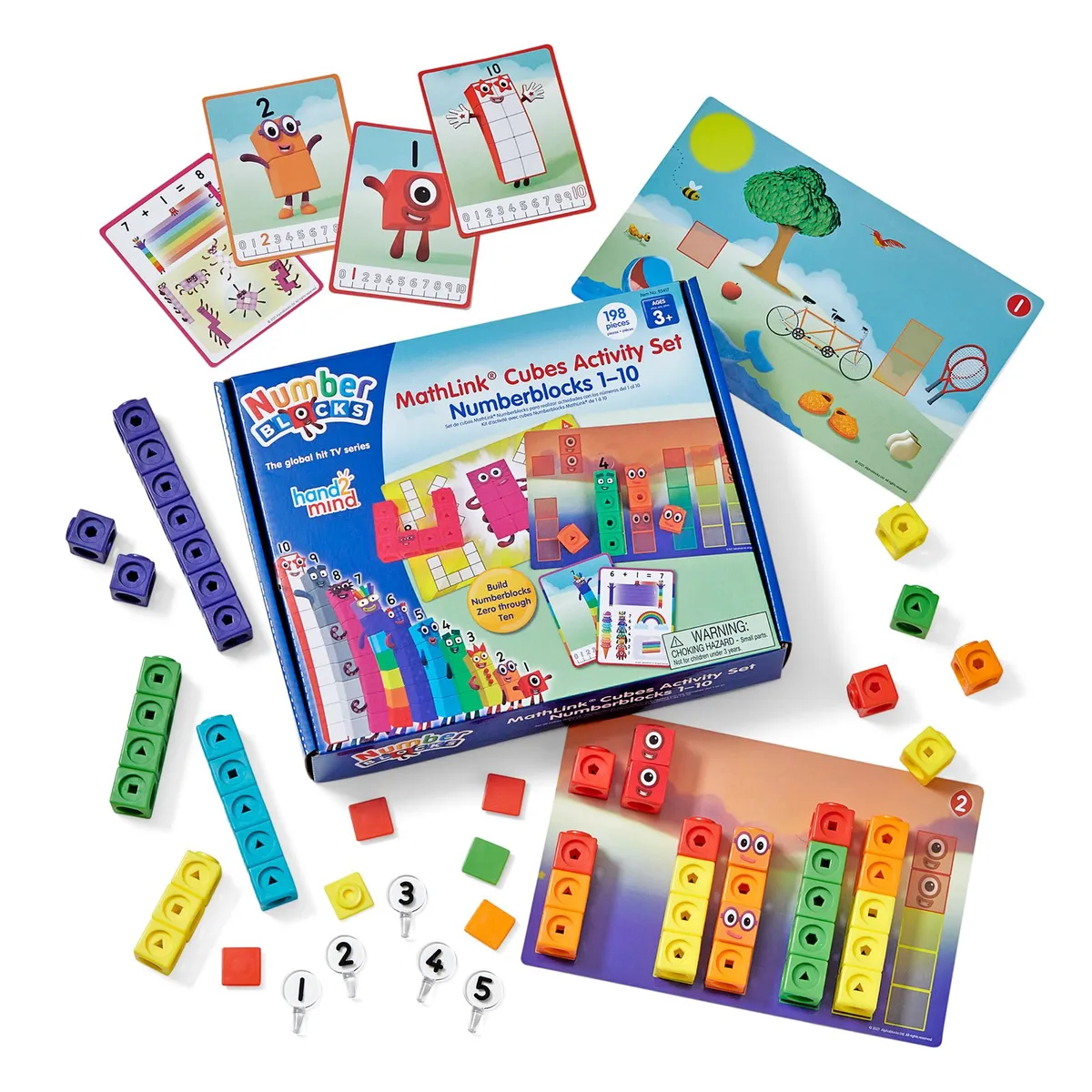 LEARNING RESOURCES - Numberblocks Set Cubos Educativos Matemáticas 1-10, 198 Pzs