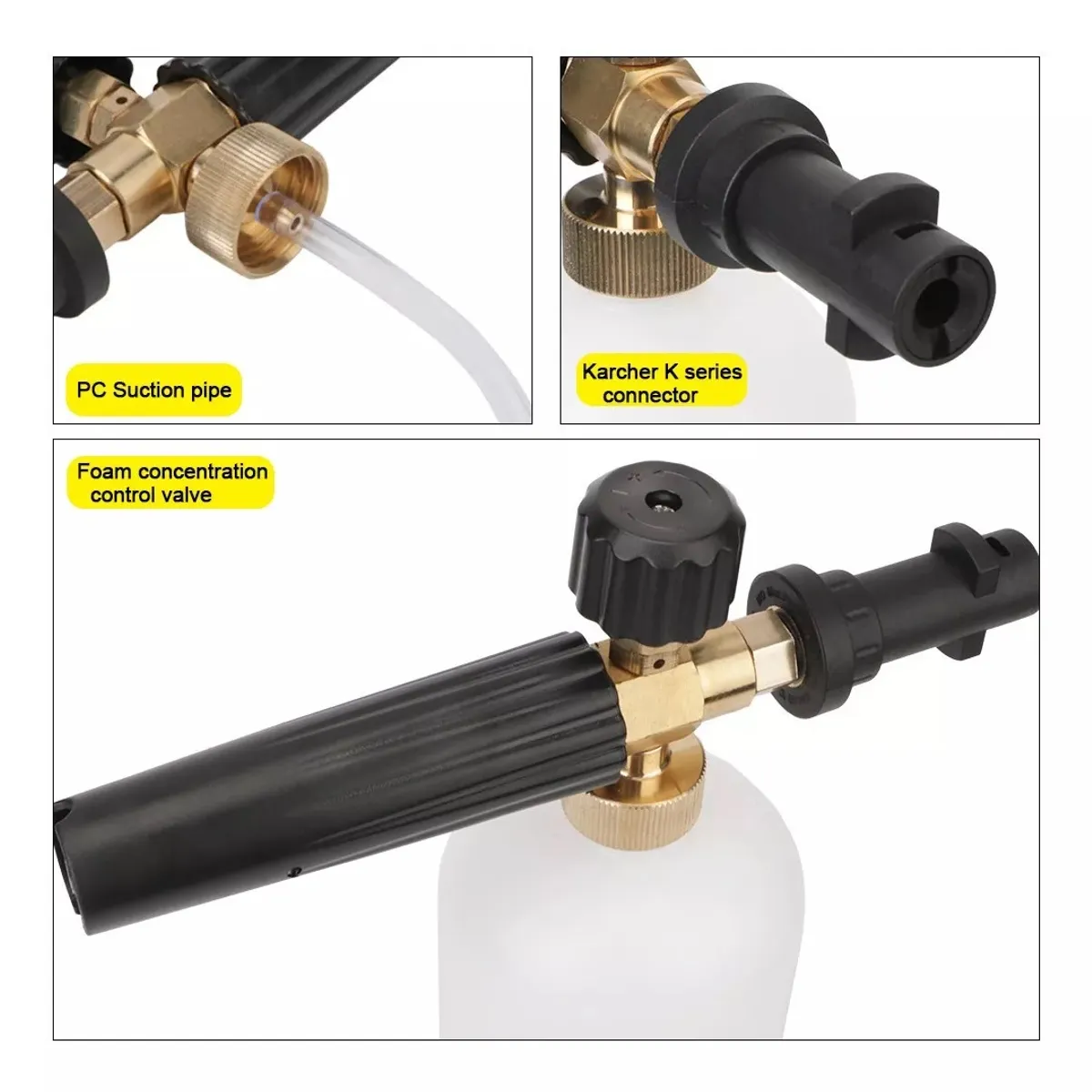 GENERICO - Boquilla  Espumadora Para Karcher Snow Foam K2a K7 Profesional