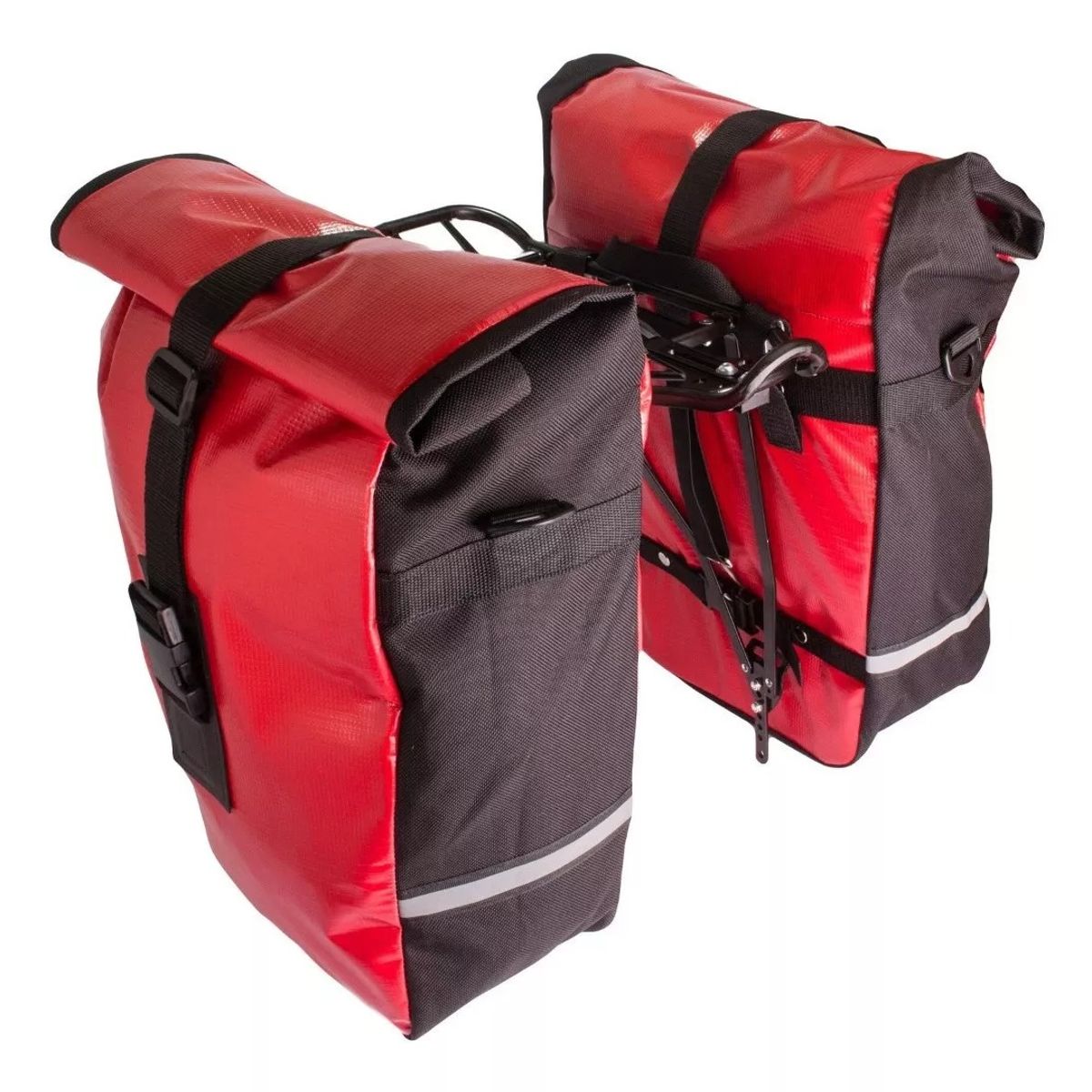GENERICO - Alforja Doble Impermeable Bicicleta 74 Litros Rojo