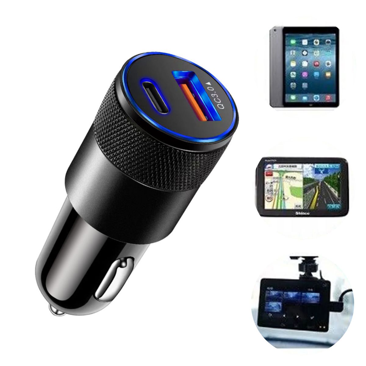 ATURE - Cargador Universal Auto Camion Usb C Carga Rápida 30Pd 38w