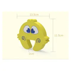 GENERICO - 3 pcs Clip De Puerta Tope Seguridad Antipellizco Para Niños