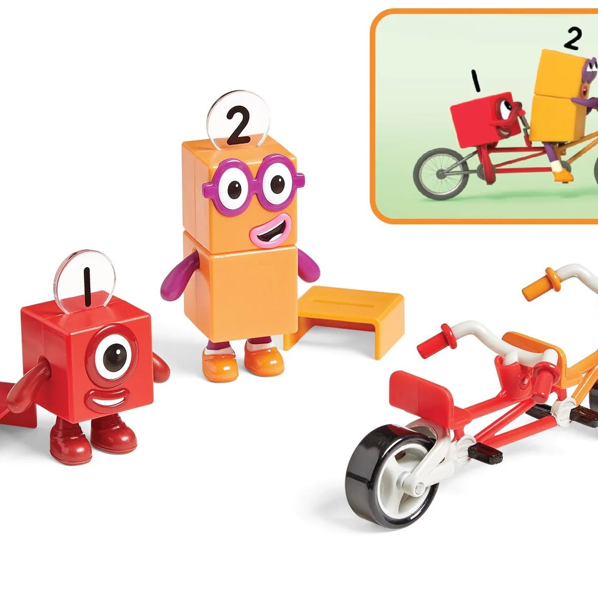 LEARNING RESOURCES - Numberblocks Figuras 1 y 2 Educativo - Aventura en Bicicleta
