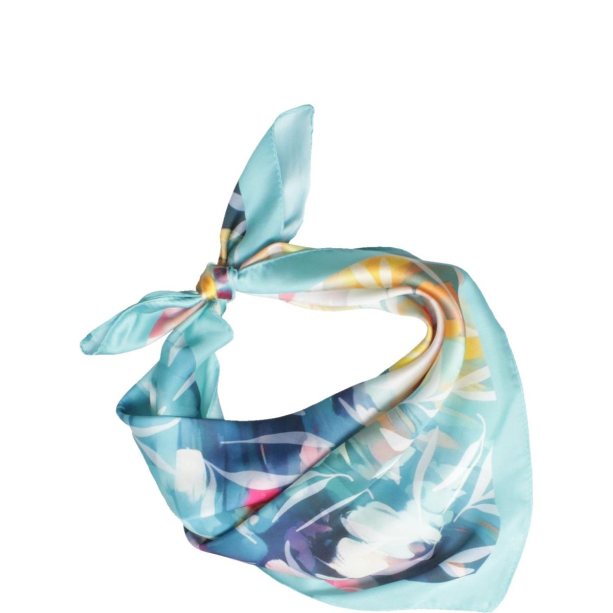 POLLINI - Pañuelo Mujer Print Turquesa Pollini