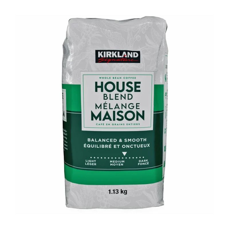 KIRKLAND - Kirkland House Blend Starbucks Medium Roast 1kg Grano