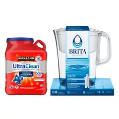 KIRKLAND - Capsulas Detergente Pods 152un + Brita Jarro Tahoe