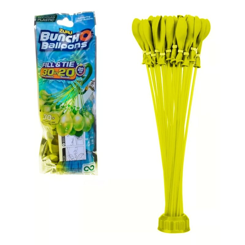 GENERICO - Pack 1 Boquilla Con Bombas De Agua Bunch Balloons Amarillo