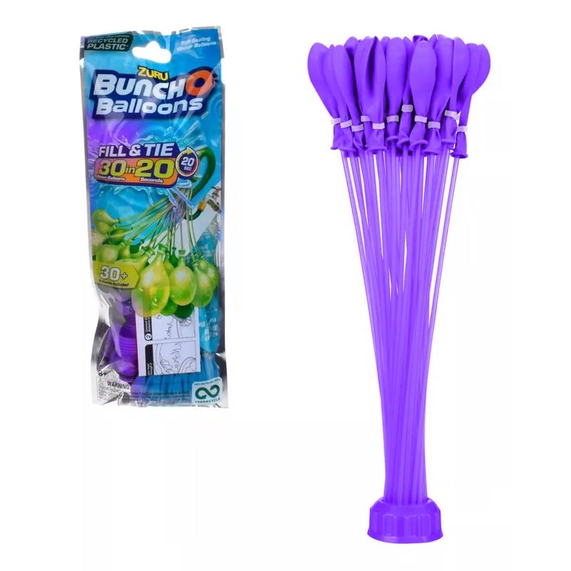 GENERICO - Pack 1 Boquilla Con Bombas De Agua Bunch Balloons Morado