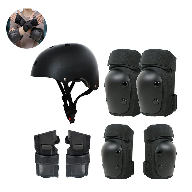 ATURE - Set 7pcs Protecciones Casco Bicicleta Skate Scooter Patin M