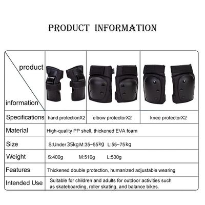 Imagen 2 del producto Set 7pcs Protecciones Casco Bicicleta Skate Scooter Patin M