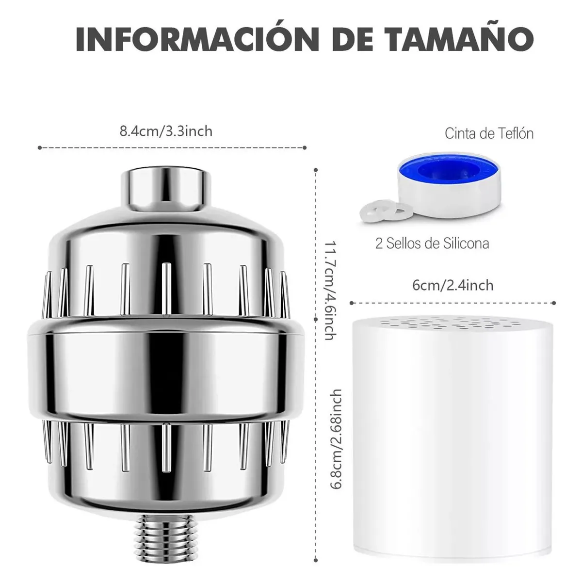 KUANGYE - Filtro De Ducha Universal Filtro Purificador De Agua