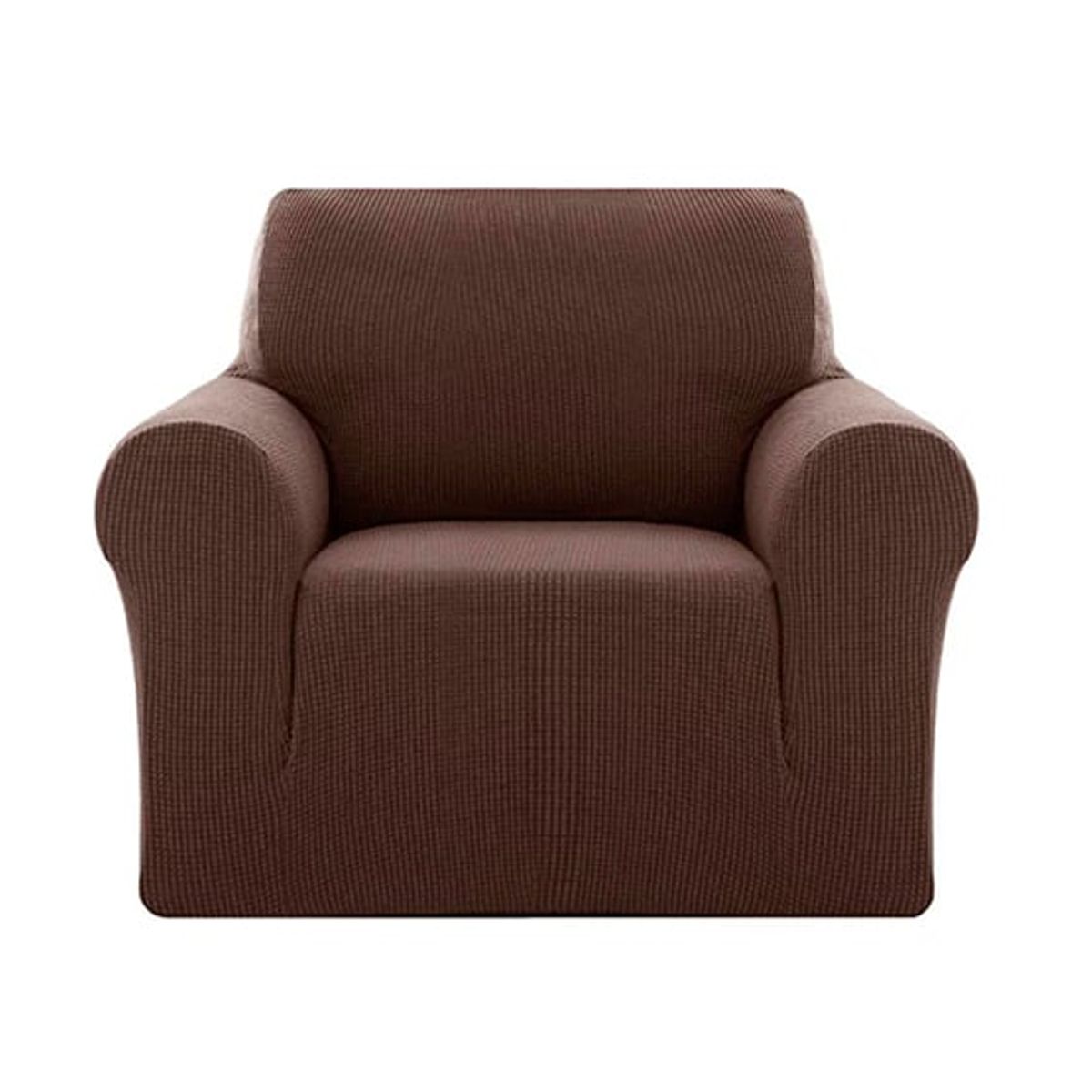 DEWINNER - Funda Cubre sillon sofa elasticado cafe 1 cuerpo