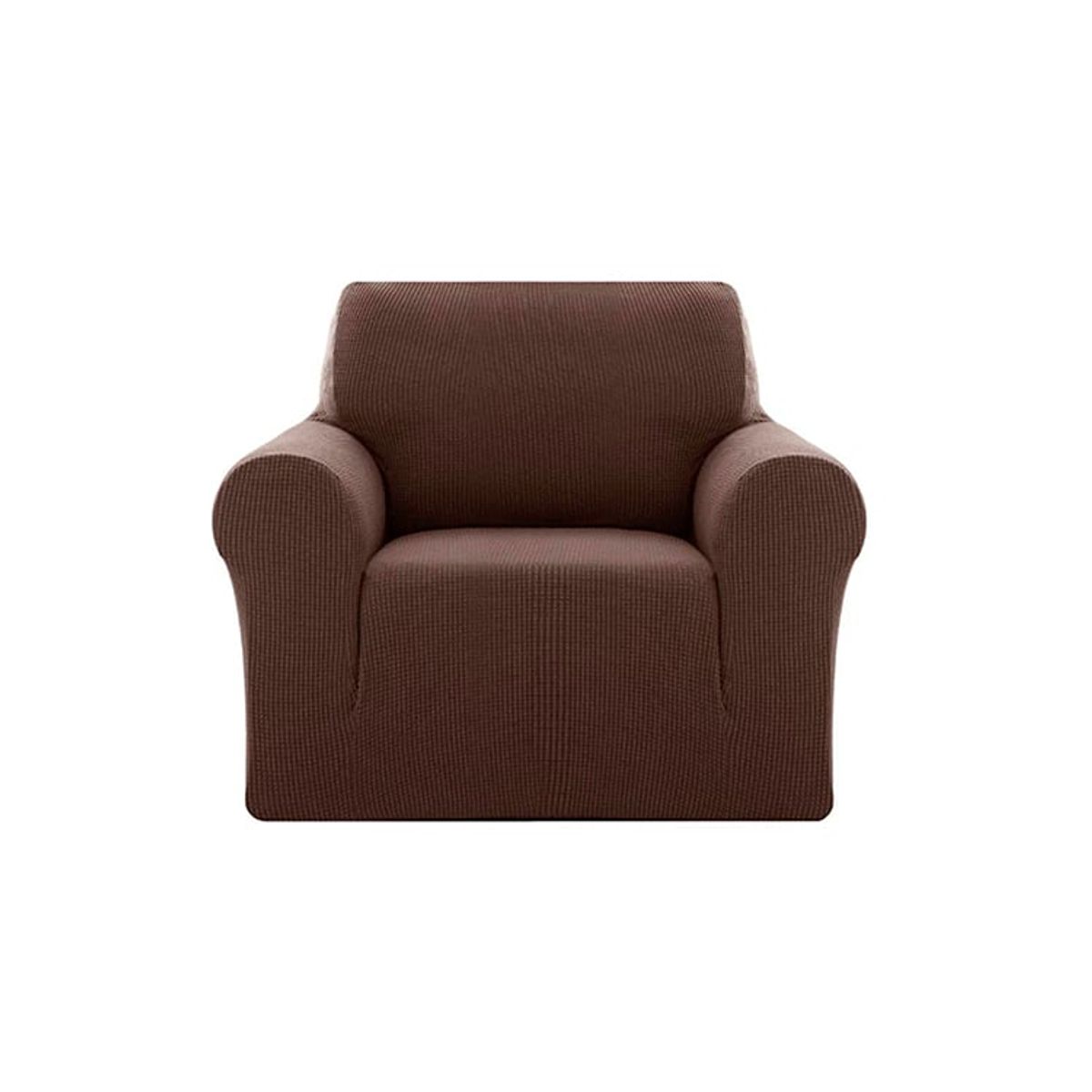 DEWINNER - Funda Cubre sillon sofa elasticado cafe 1 cuerpo