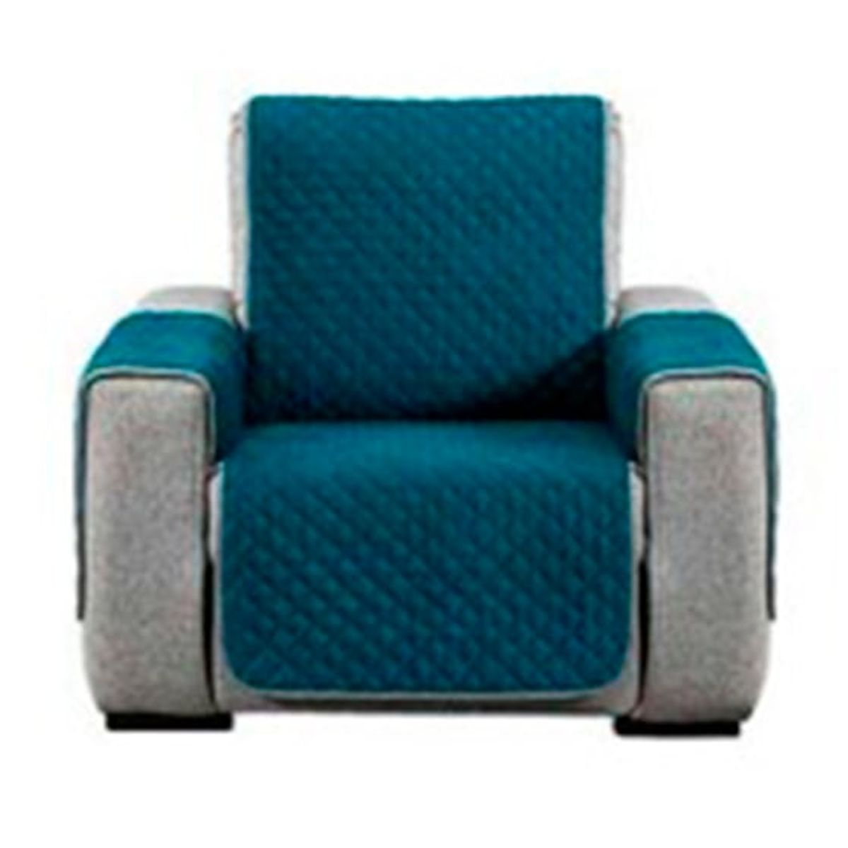 DEWINNER - Funda Cubre sillon sofa reversible turquesa 1 cuerpo