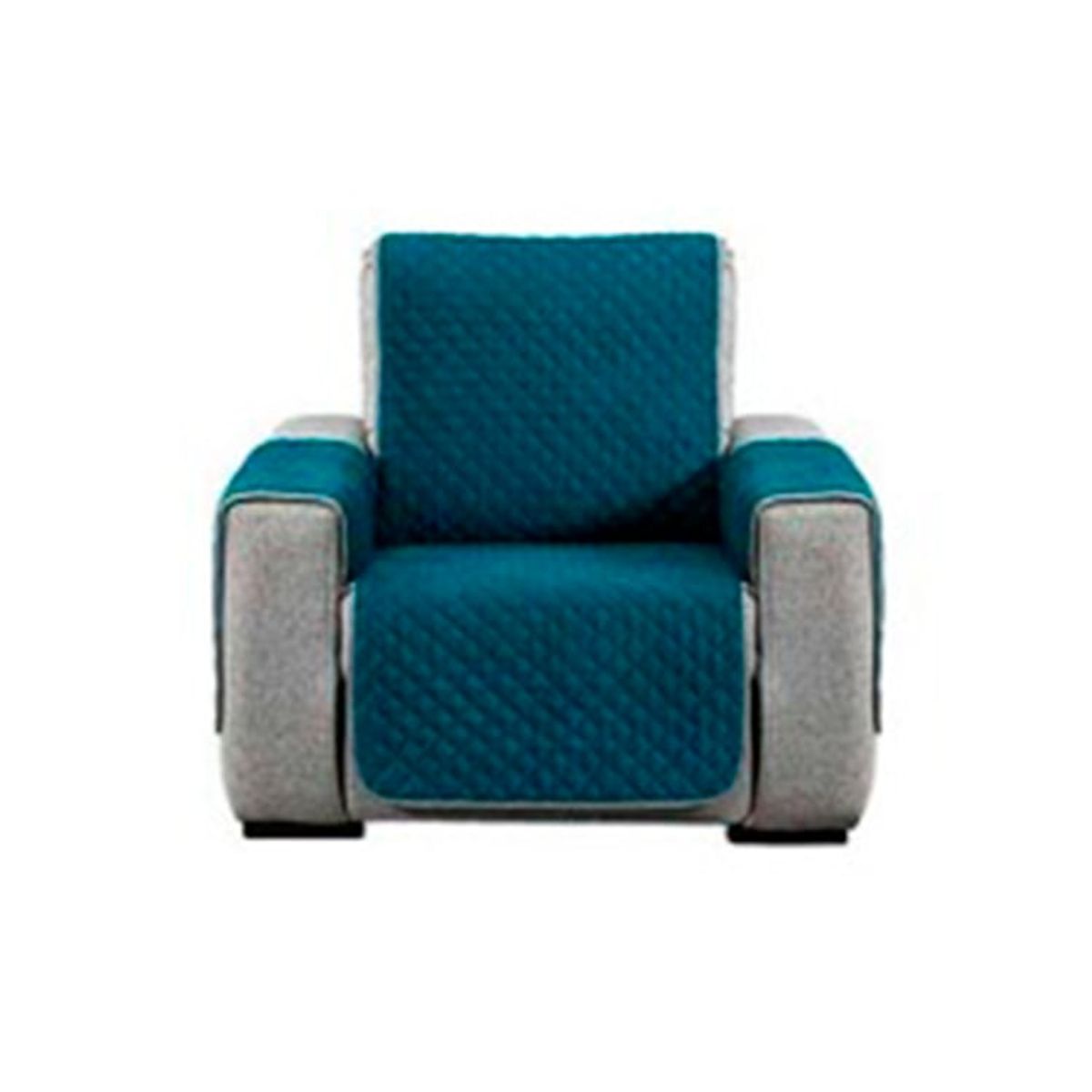 DEWINNER - Funda Cubre sillon sofa reversible turquesa 1 cuerpo