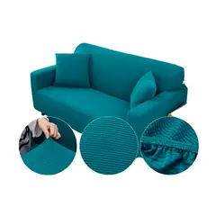 DEWINNER - Funda Cubre sillon sofa elasticado tuquesa 3 cuerpos