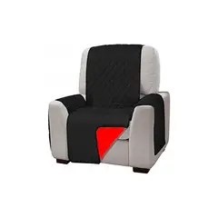 DEWINNER - Funda Cubre sillon sofa reversible negro 1 cuerpo
