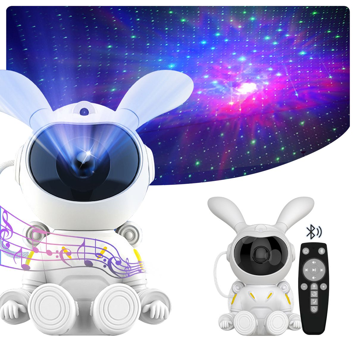 VIDITA - Proyector Lámpara Luz Led Galaxia Astronauta Con Bluetooth