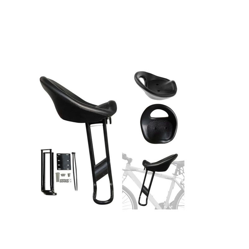 GENERICO - Asiento Delantero Silla De Bebe Bicicleta Black