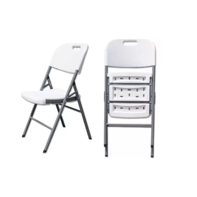 GENERICO - Sillas Plegables Camping Multiuso Eventos Resistente Blanco