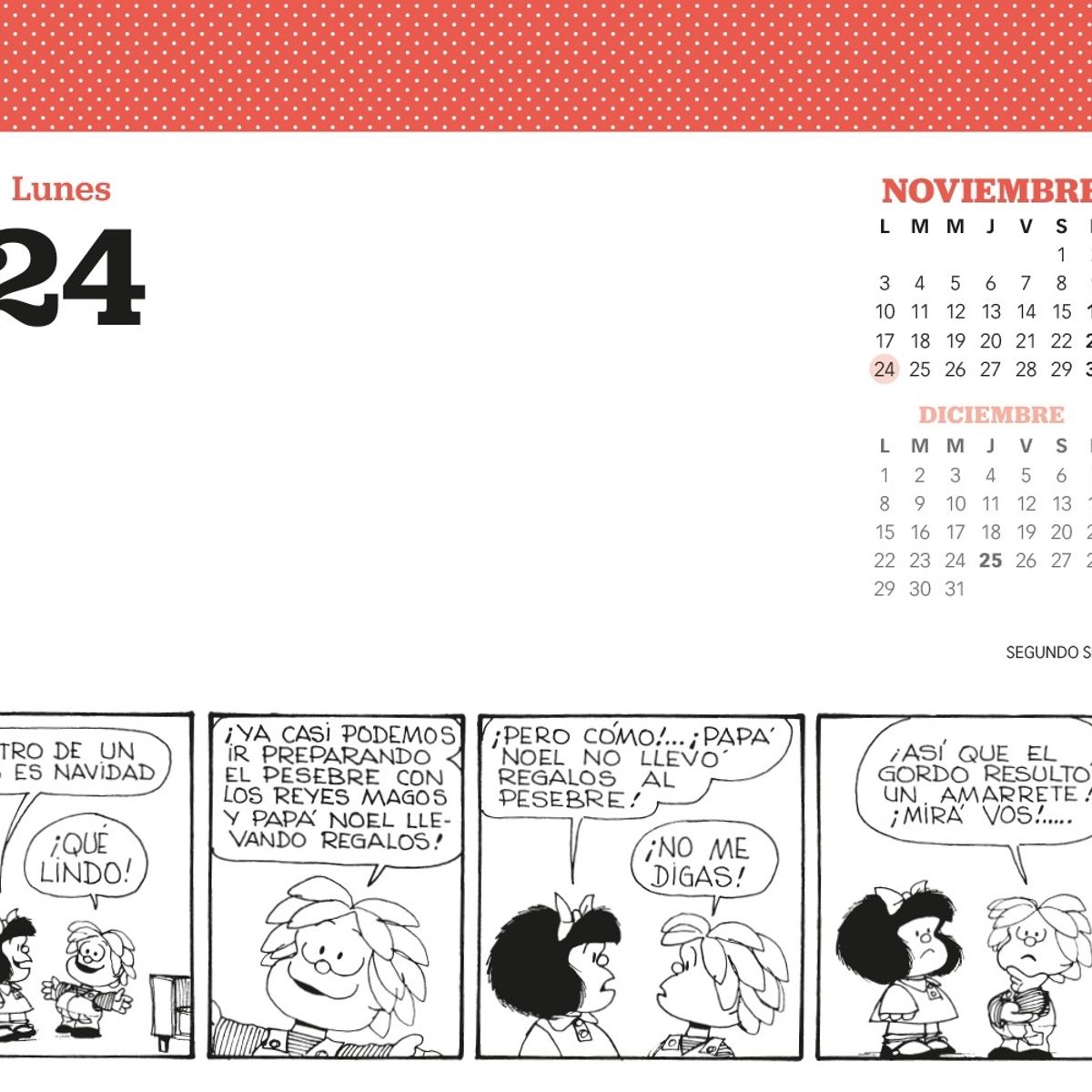TOP10BOOKS - LIBRO Mafalda 2025 Calendario Caja - Turquesa