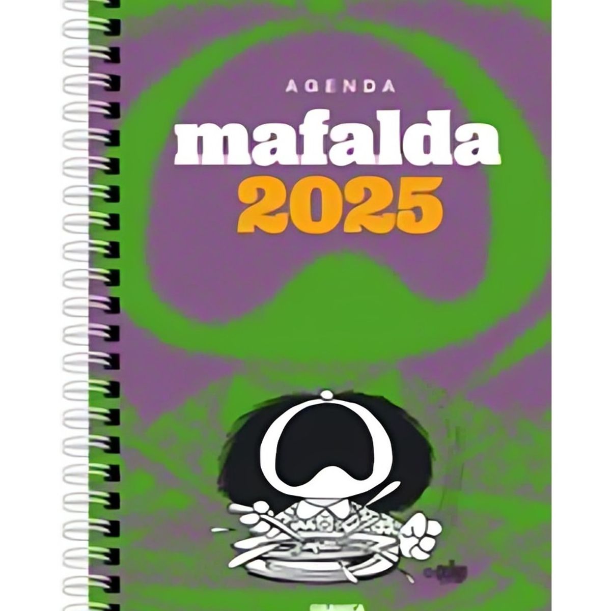 TOP10BOOKS - LIBRO Mafalda 2025 Anillada Feminista Verde-Gris