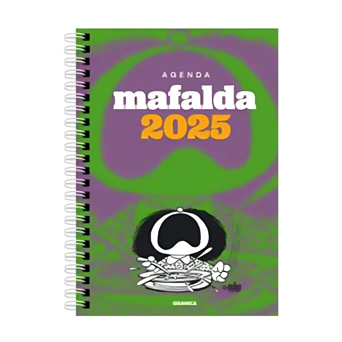 TOP10BOOKS - LIBRO Mafalda 2025 Anillada Feminista Verde-Gris